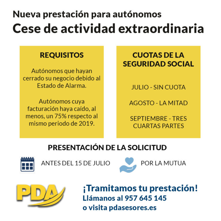 cese actividad autonomos